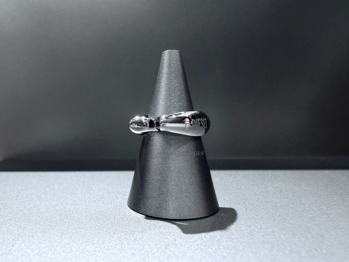 Diesel Black Stainless Steel Band Ring