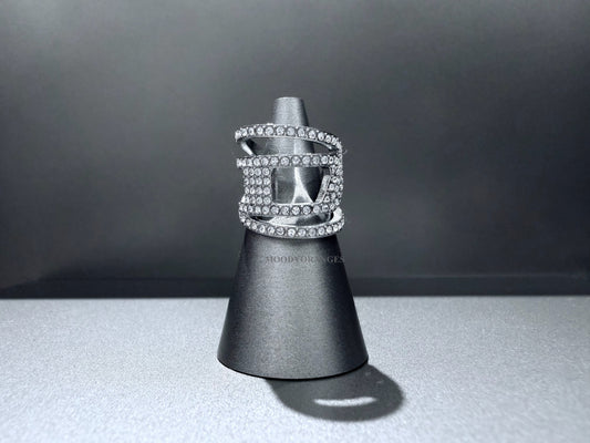 Diesel Stainless steel glitz D band ring