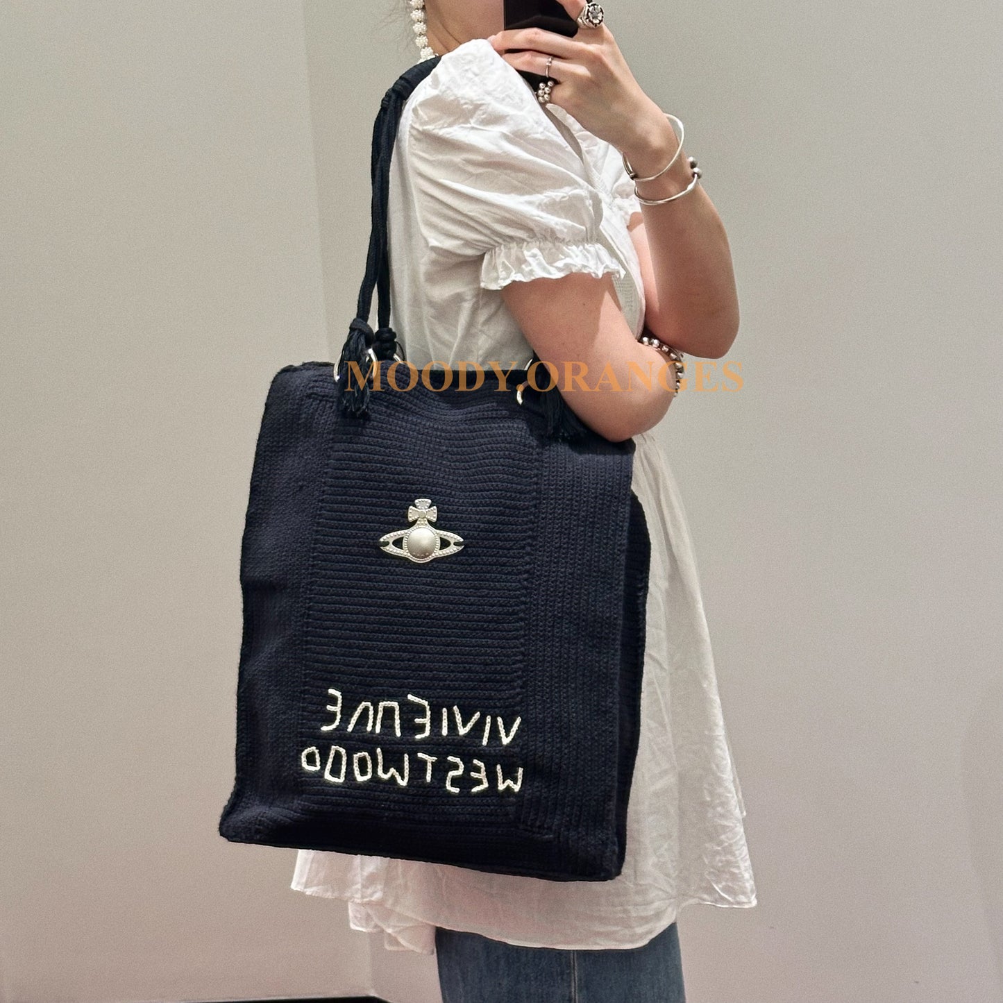 Vivienne Westwood Mabel Crochet Tote Bag
