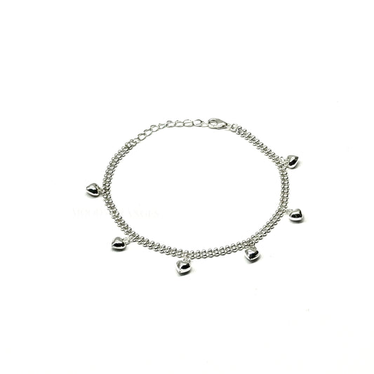 Silver 925 - Chain Bracelet with Heart - MOODY ORANGES