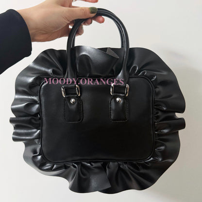 COMME des GARÇONS GIRL Ruffle Trim Handbag - MOODY ORANGES