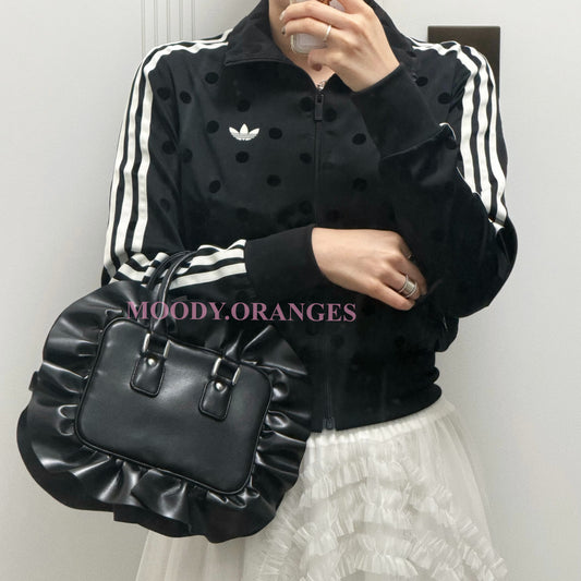 COMME des GARÇONS GIRL Ruffle Trim Handbag - MOODY ORANGES