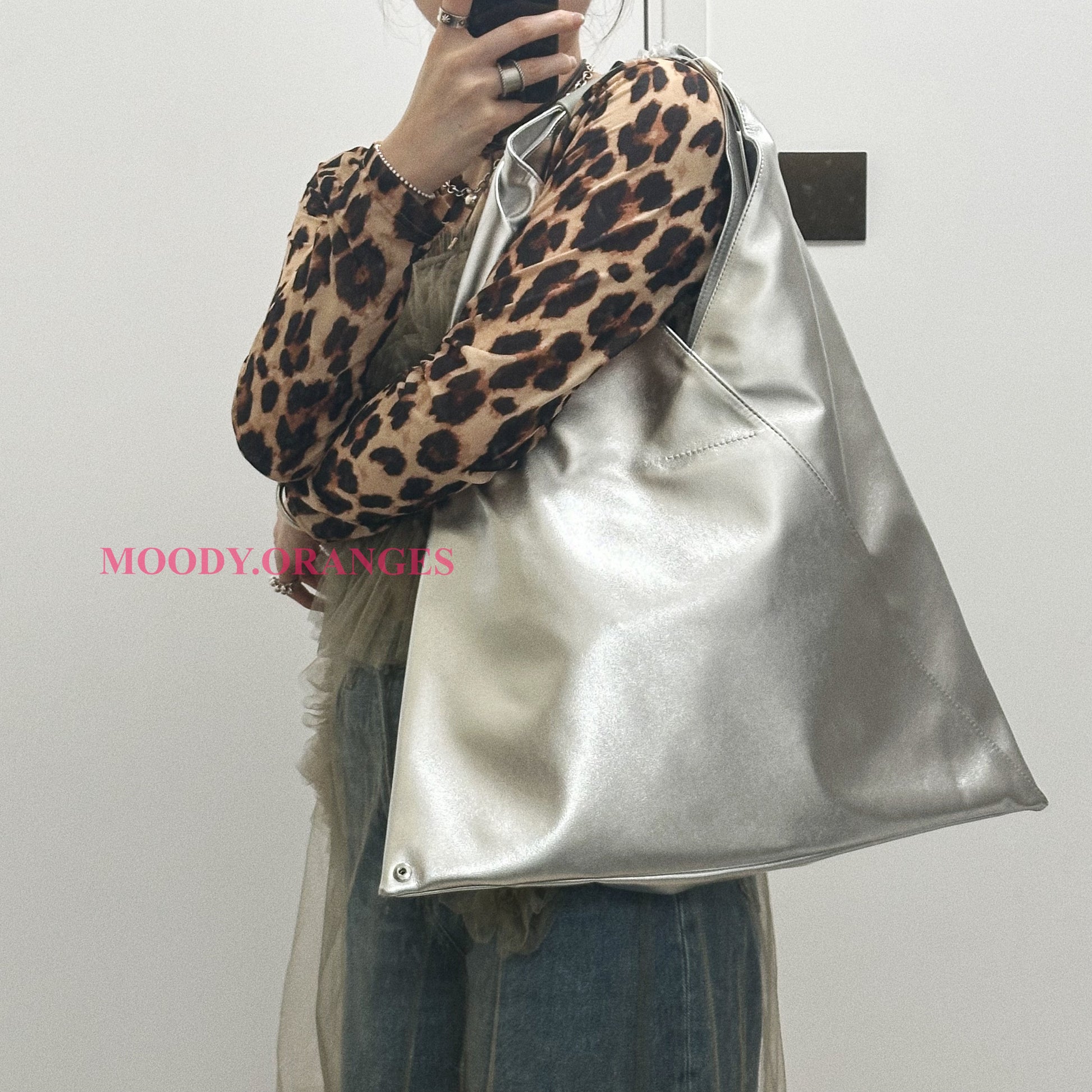 MM6 Maison Margiela Silver Japanese Bag