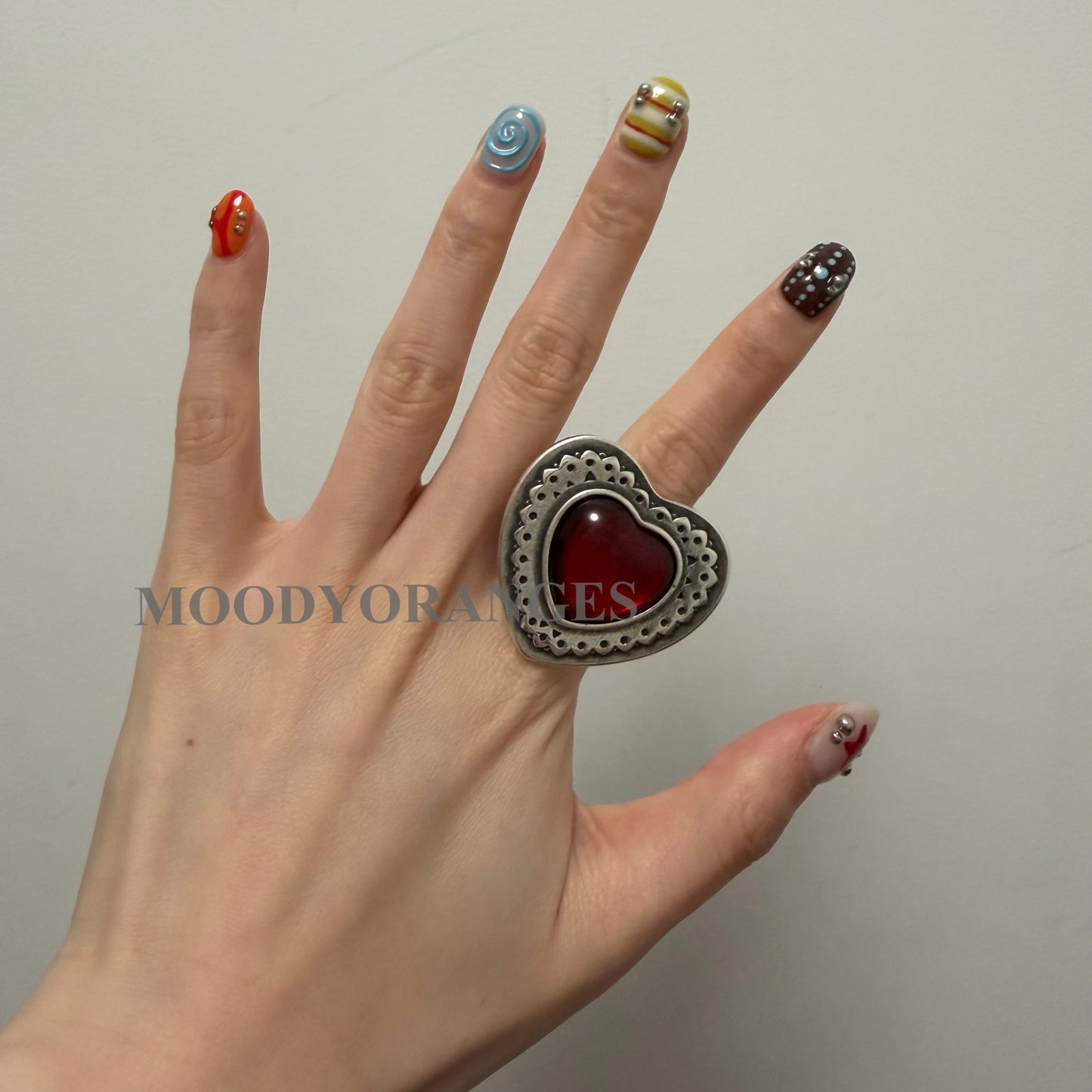 Otro Accesorio Red Heart Rings - MOODY ORANGES
