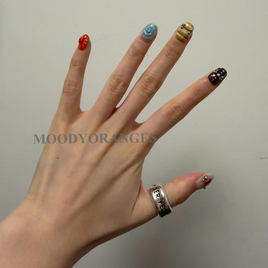 Otro Accesorio Silver Wave Rings - MOODY ORANGES
