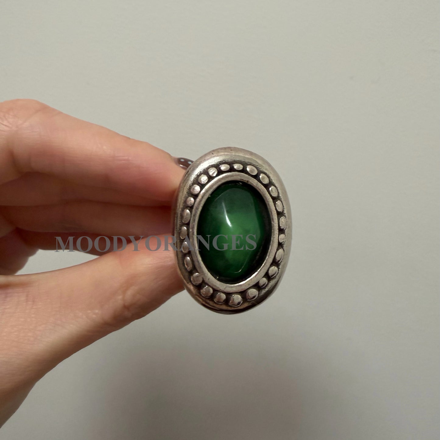 Otro Accesorio Green Oval Rings - MOODY ORANGES