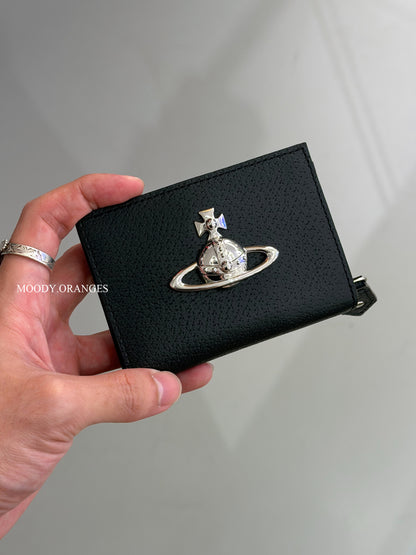 Vivienne Westwood Black Silver Orb Wallet Collection