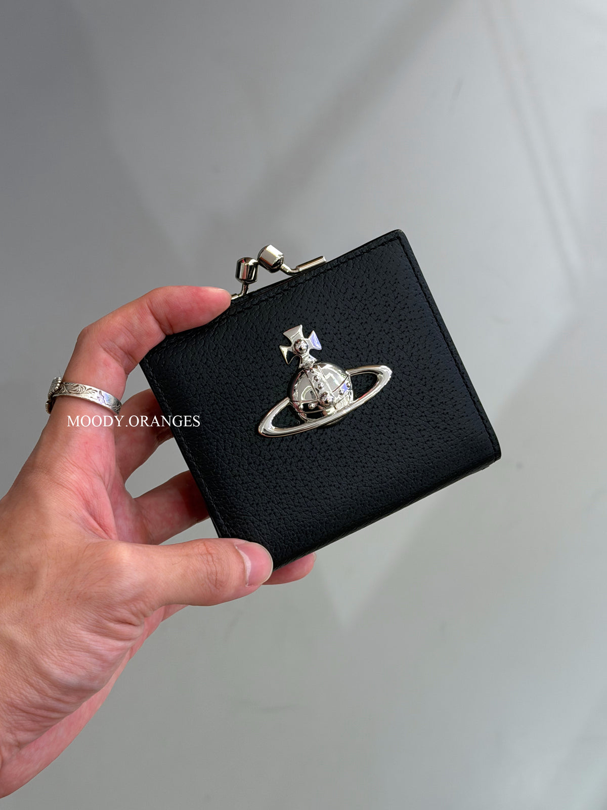 Vivienne Westwood Black Silver Orb Wallet Collection