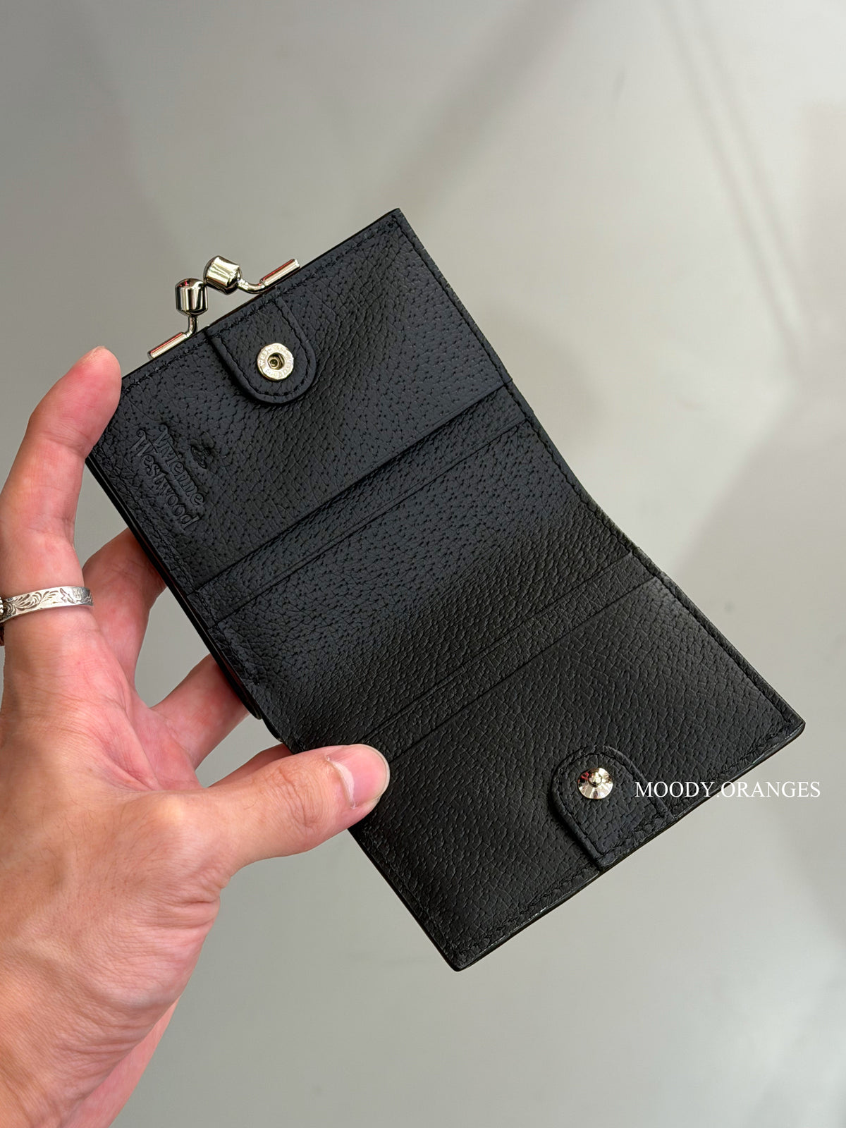 Vivienne Westwood Black Silver Orb Wallet Collection