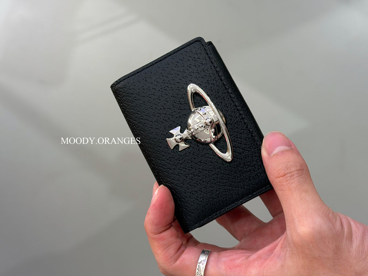 Vivienne Westwood Black Silver Orb Wallet Collection