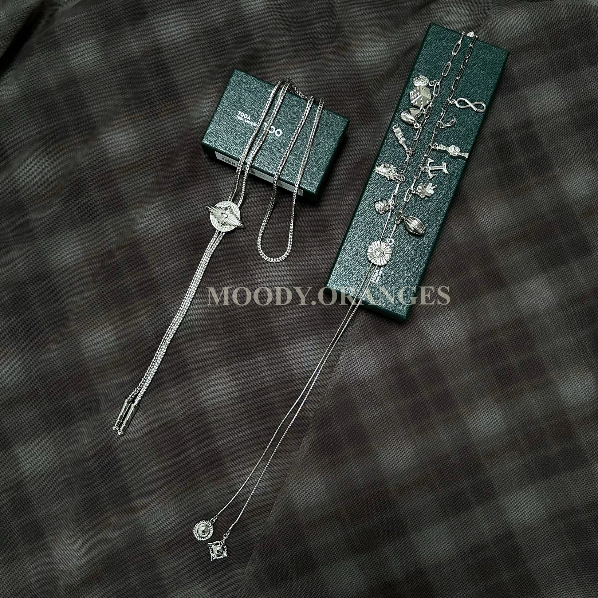 TOGA TOO Metal Concho Loop Tie - MOODY ORANGES