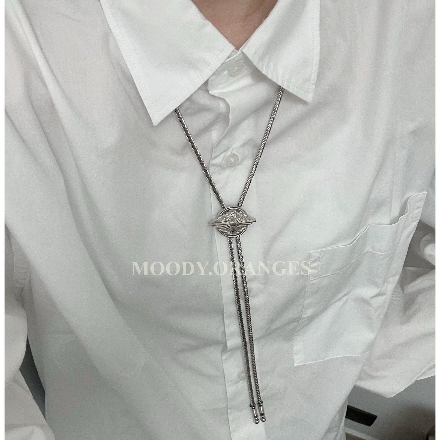 TOGA TOO Metal Concho Loop Tie - MOODY ORANGES