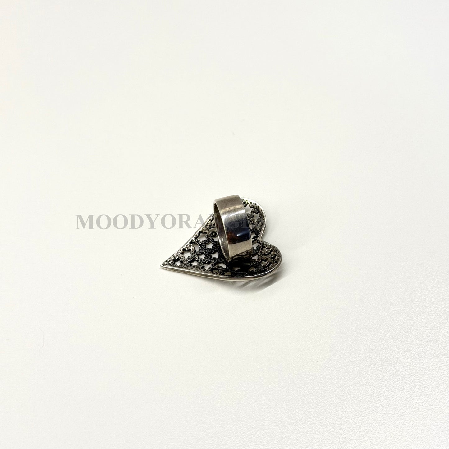 925 Silver - Big Heart Ring - MOODY ORANGES
