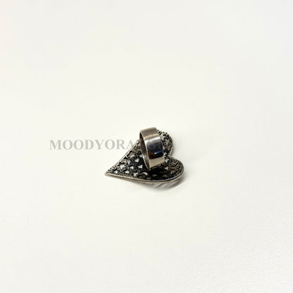 925 Silver - Big Heart Ring - MOODY ORANGES