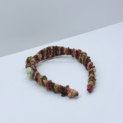 Nepal Mixed Brown Headband - MOODY ORANGES