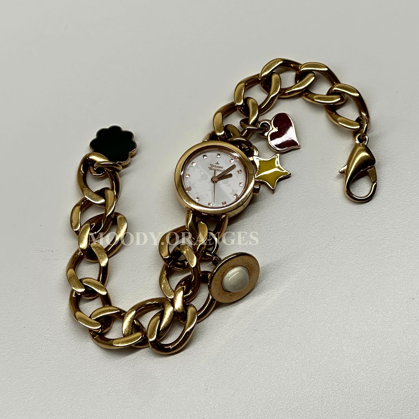 Vivienne Westwood Vintage Rosegold Charms Chain Watch