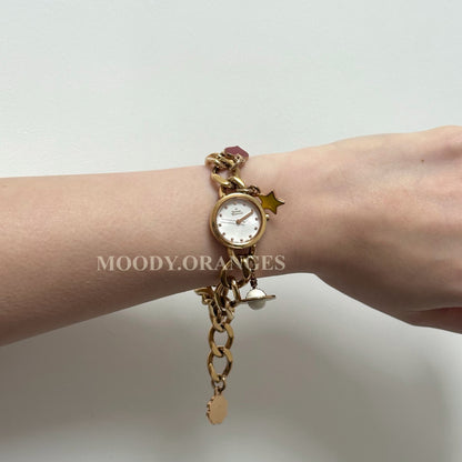 Vivienne Westwood Vintage Rosegold Charms Chain Watch