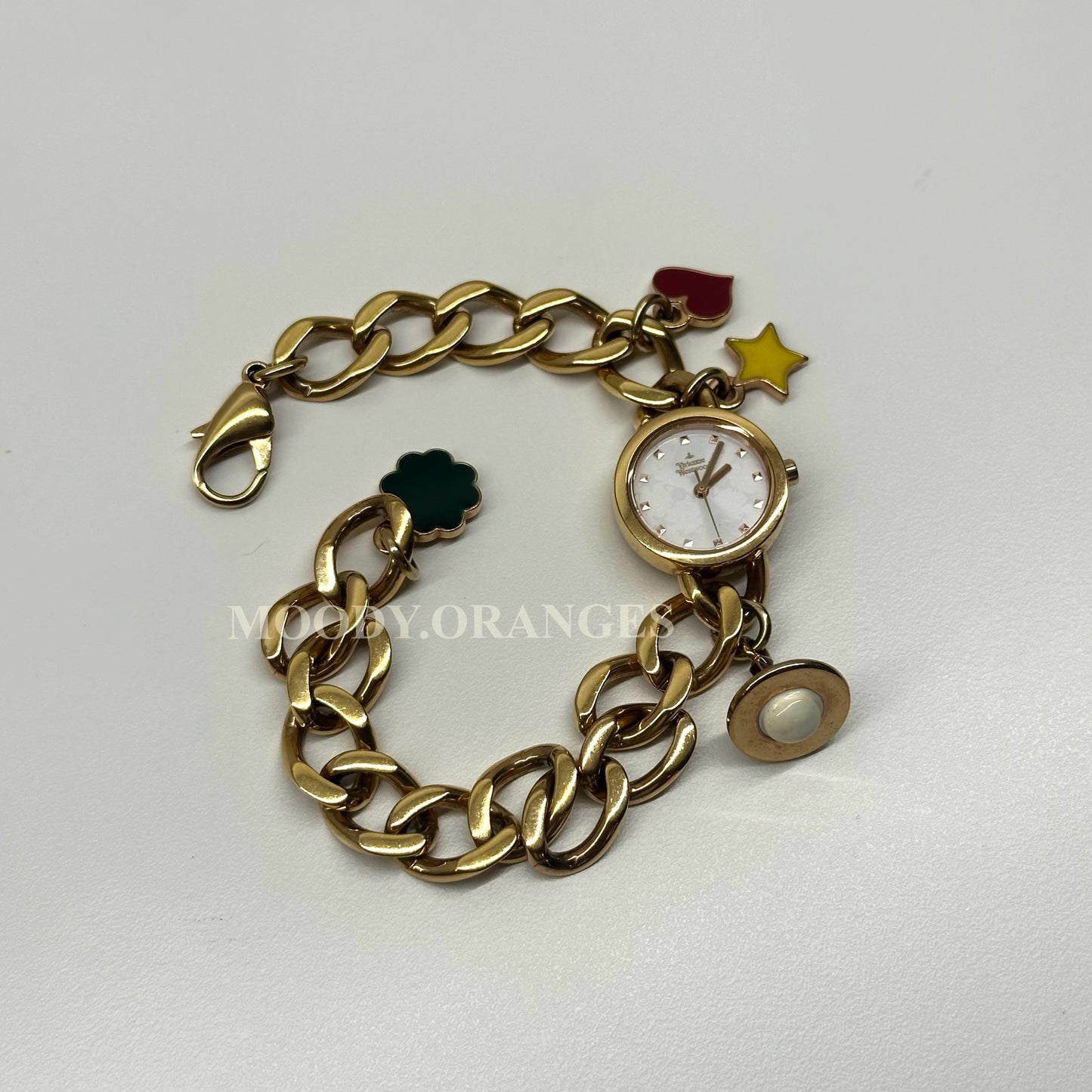 Vivienne Westwood Vintage Rosegold Charms Chain Watch