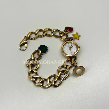 Vivienne Westwood Vintage Rosegold Charms Chain Watch