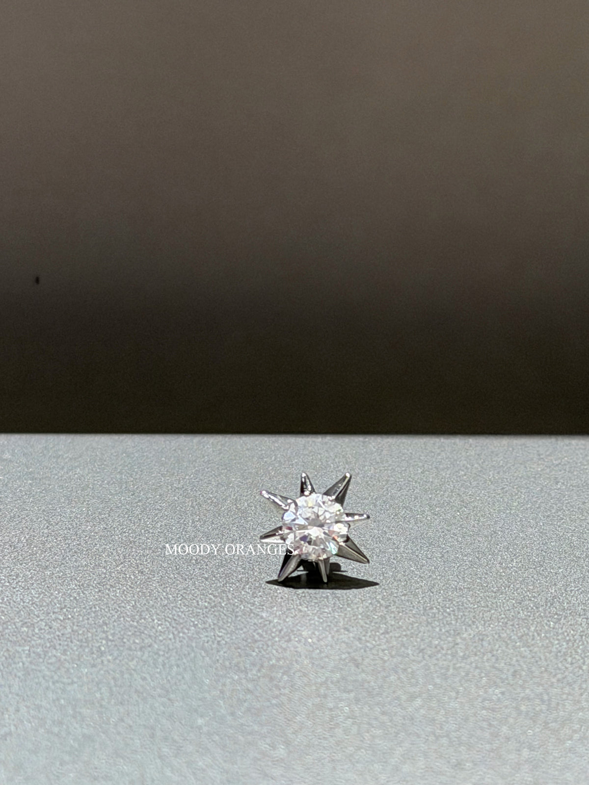 Diesel Silver Crystal Stud Earring - MOODY ORANGES