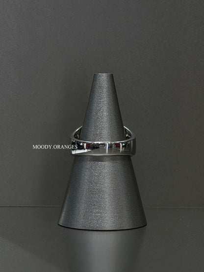 Diesel Stainless Steel Signet Silver Ring - MOODY ORANGES