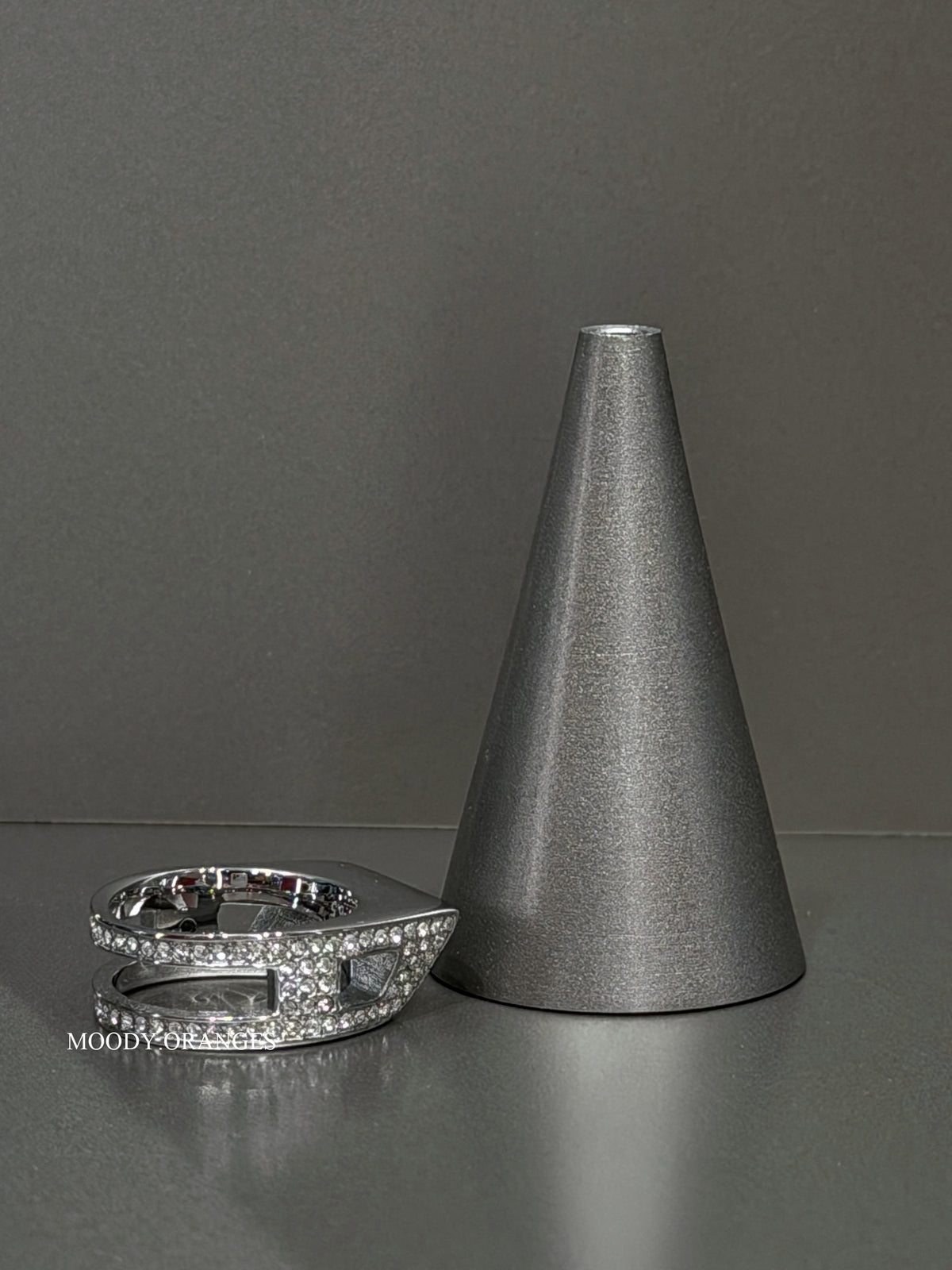 Diesel Silver Pave Band Ring - MOODY ORANGES