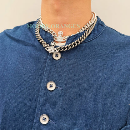 Vivienne Westwood Silver Graziella Necklace - MOODY ORANGES