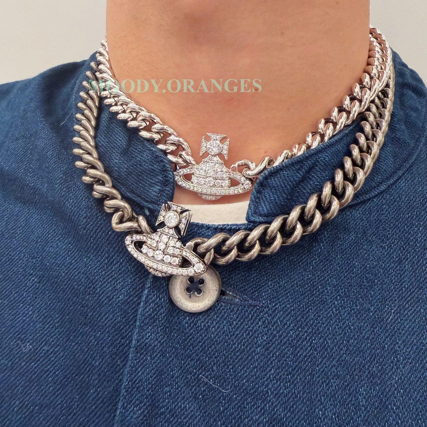 Vivienne Westwood Silver Graziella Necklace - MOODY ORANGES
