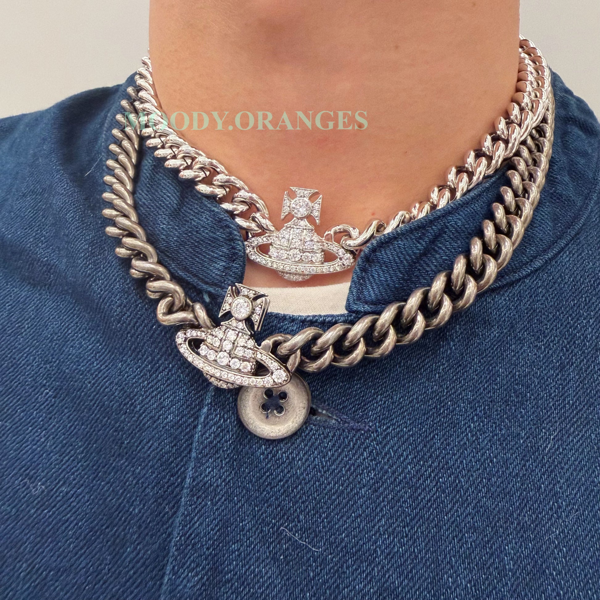Vivienne Westwood Silver Graziella Necklace - MOODY ORANGES