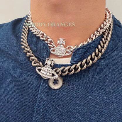 Vivienne Westwood Silver Graziella Necklace - MOODY ORANGES
