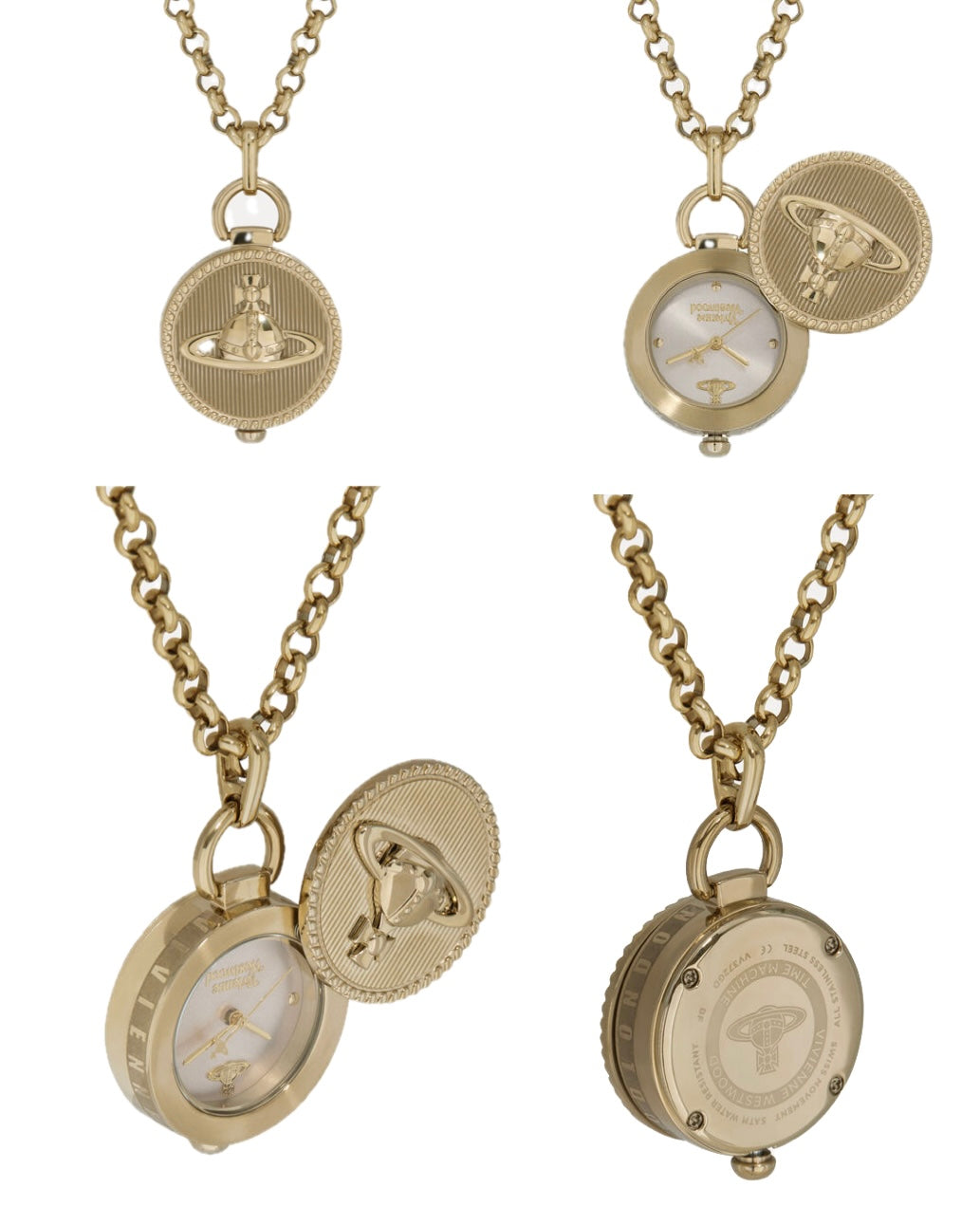 Vivienne Westwood Orb Button Pendant Watch Necklace - MOODY ORANGES