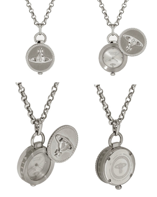 Vivienne Westwood Orb Button Pendant Watch Necklace - MOODY ORANGES