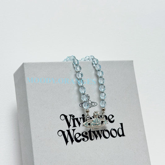 Vivienne Westwood Aqua Messaline Choker