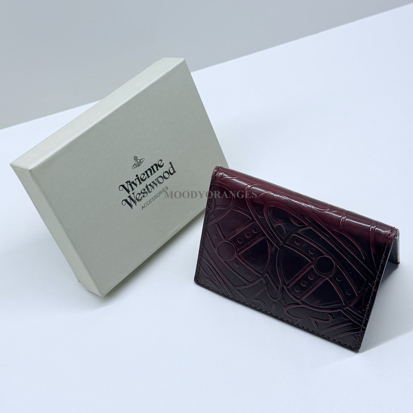 Vivienne Westwood Vintage Dark Red Line Orb Cardholder - MOODY ORANGES