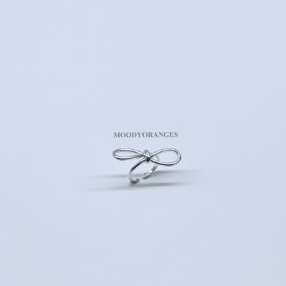 925 Silver - Ribbon Ring - MOODY ORANGES