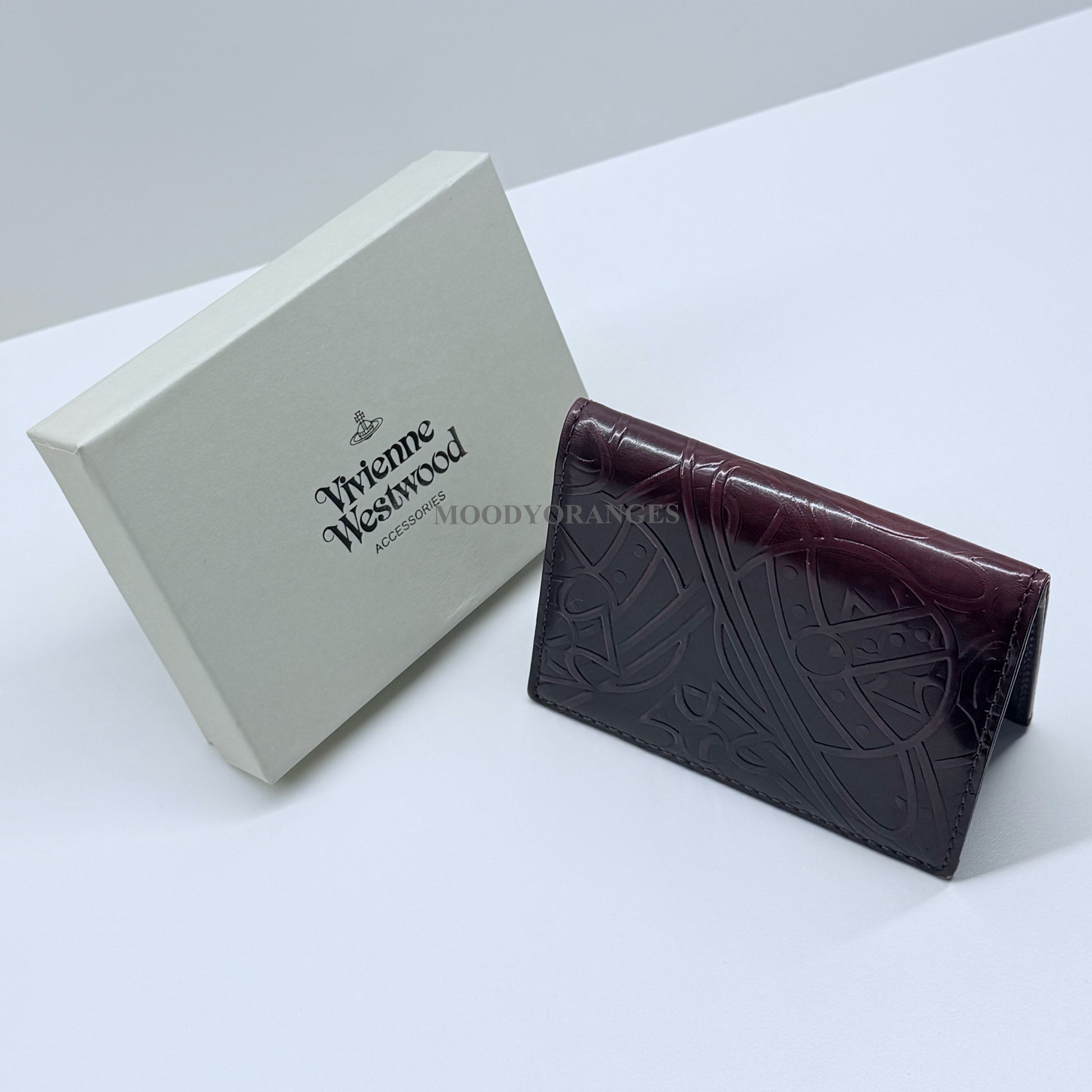Vivienne Westwood Vintage Dark Red Line Orb Cardholder - MOODY ORANGES