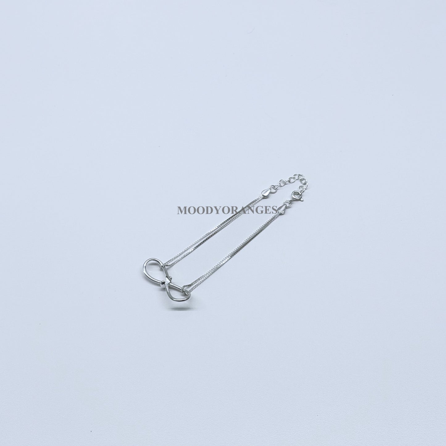 925 Silver - Ribbon Bracelet - MOODY ORANGES