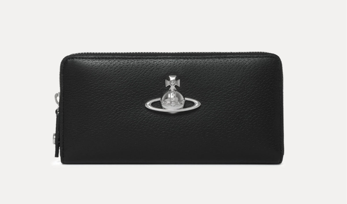 Vivienne Westwood Black Silver Orb Wallet Collection