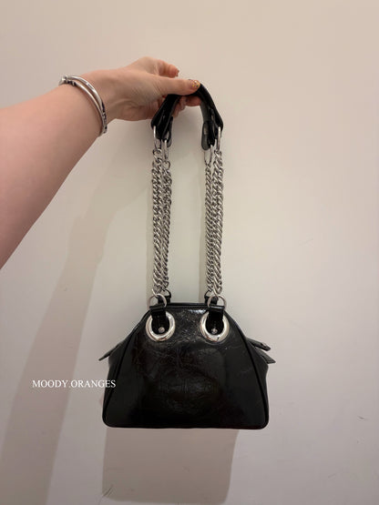 Vivienne Westwood Black Archive Orb Chain Handbag