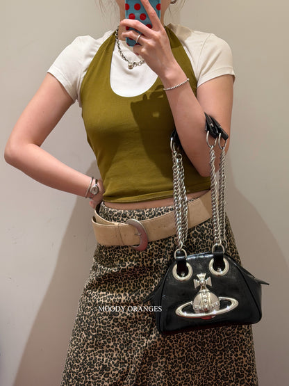 Vivienne Westwood Black Archive Orb Chain Handbag