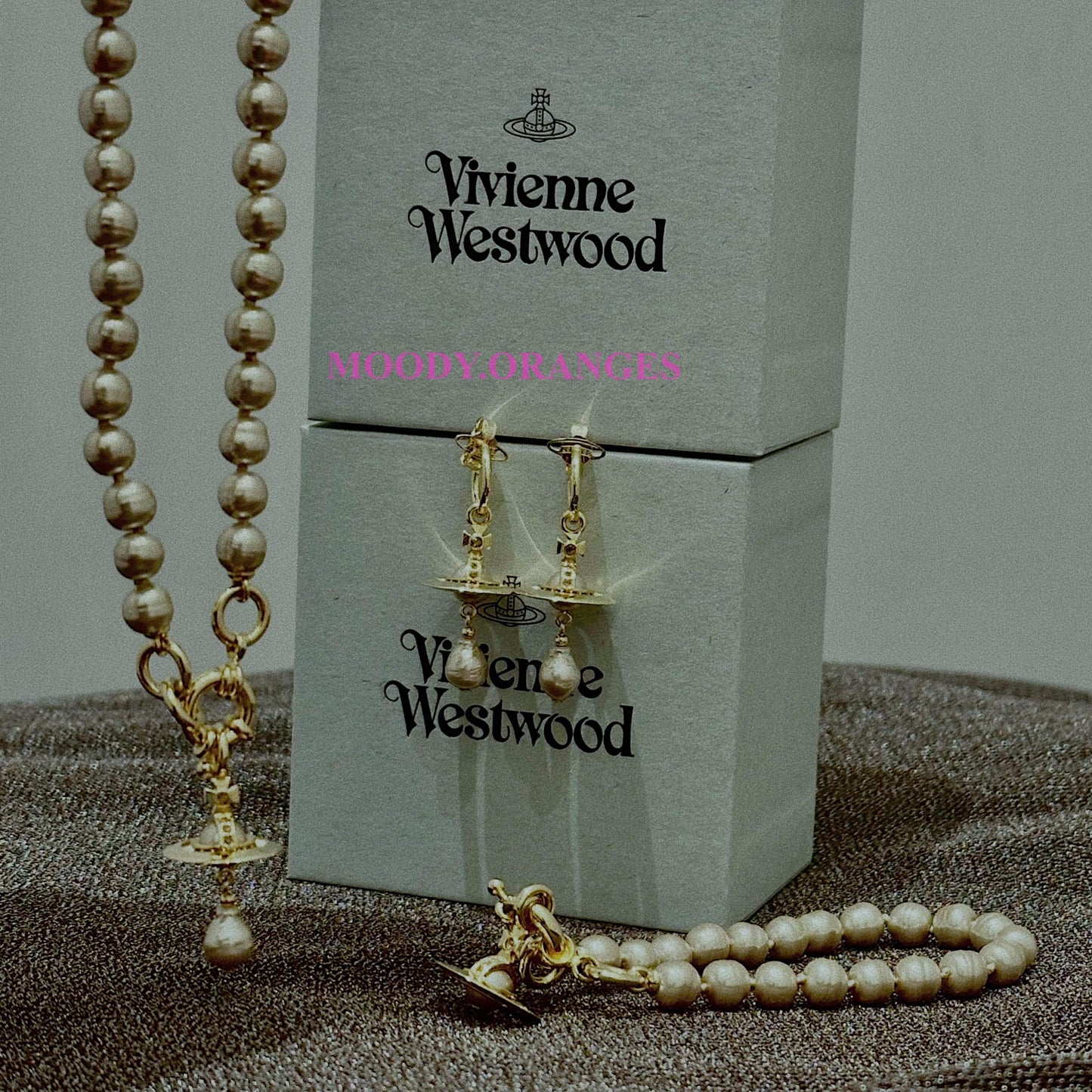 Vivienne Westwood Aleksa Muddy Gold Pearl Collection