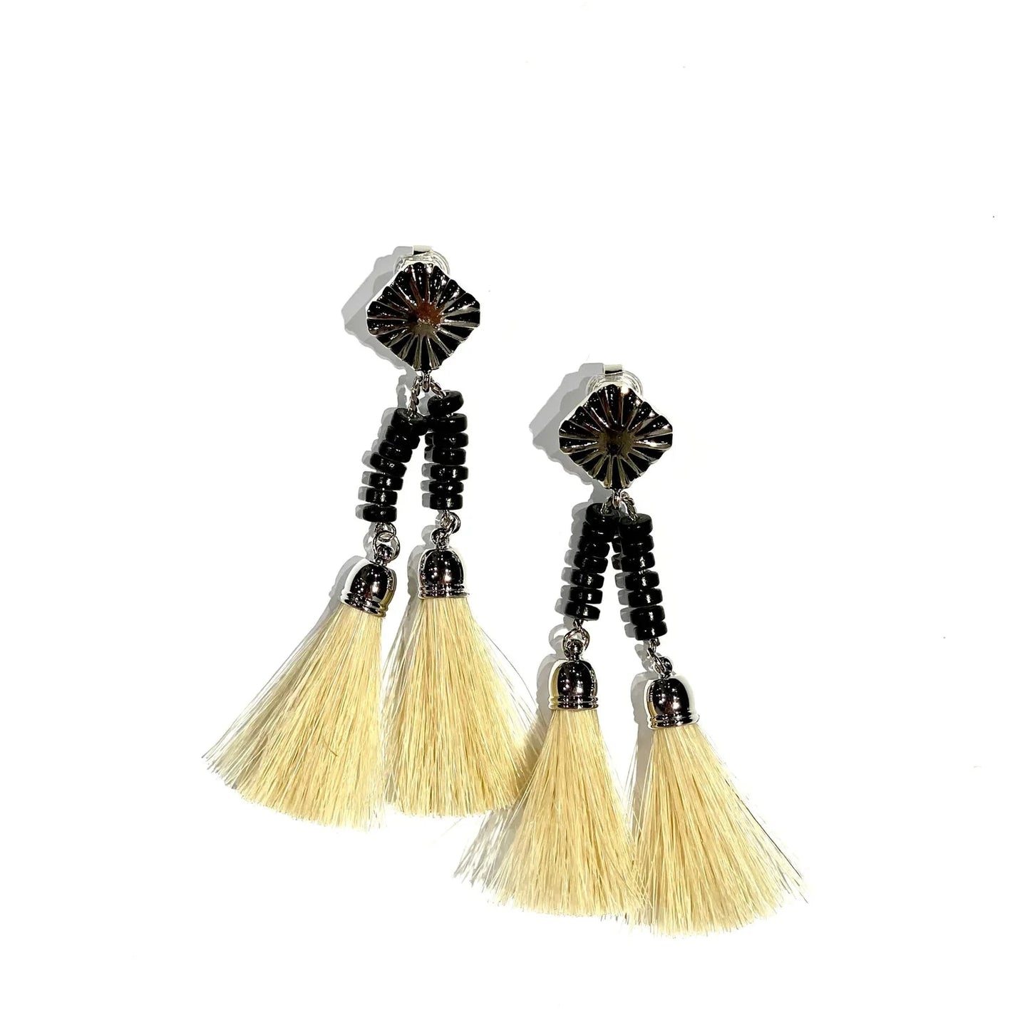 Toga Too Double Fringe Earrings (EarClip)