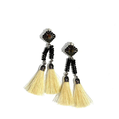 Toga Too Double Fringe Earrings (EarClip)