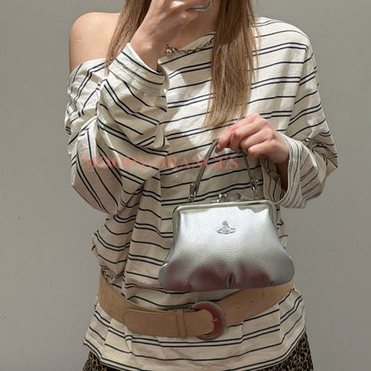 Vivienne Westwood Silver Granny Frame Purse - MOODY ORANGES