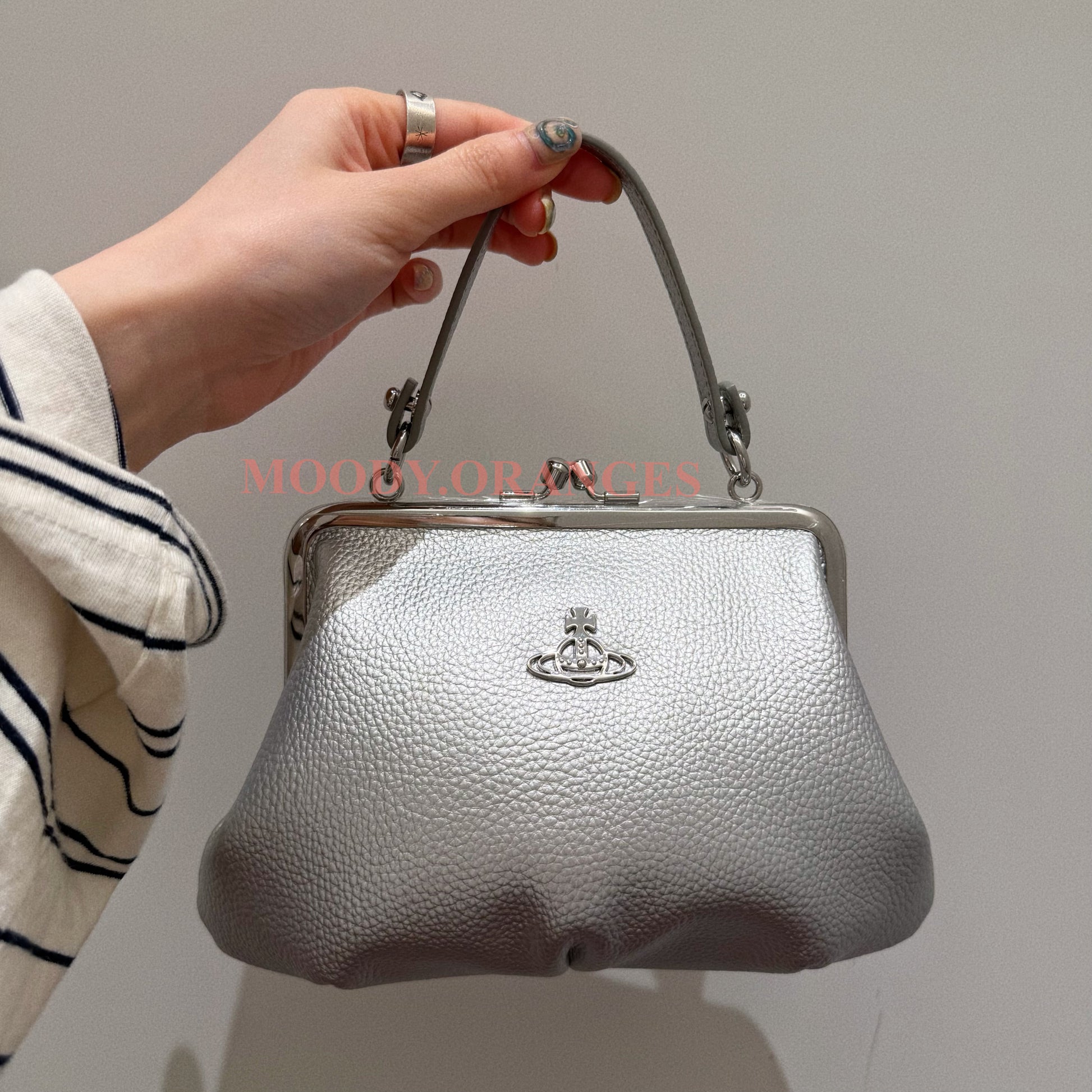 Vivienne Westwood Silver Granny Frame Purse - MOODY ORANGES
