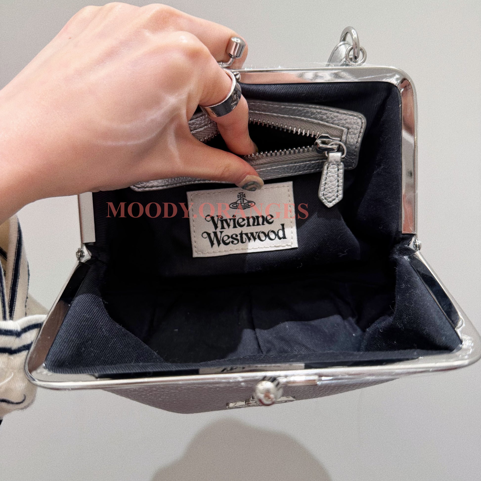 Vivienne Westwood Silver Granny Frame Purse - MOODY ORANGES