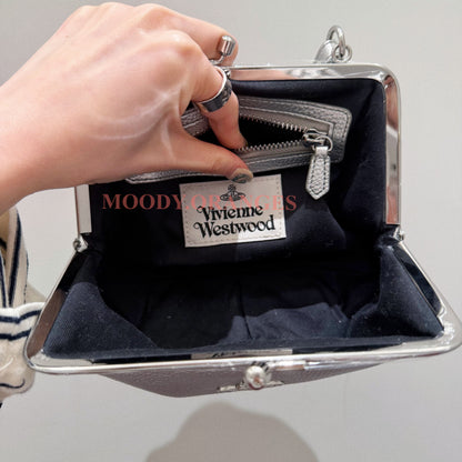 Vivienne Westwood Silver Granny Frame Purse - MOODY ORANGES
