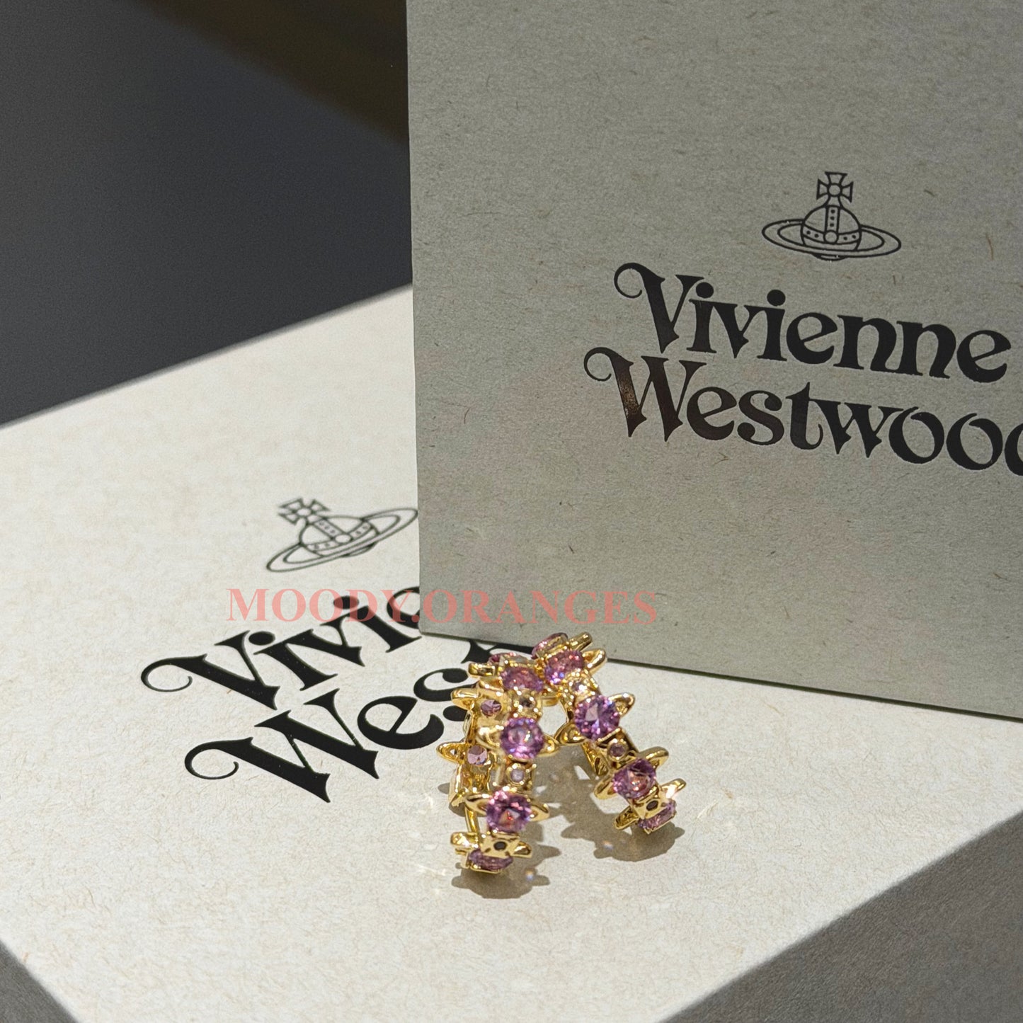 Vivienne Westwood Gold Purple Warwick Earrings - MOODY ORANGES