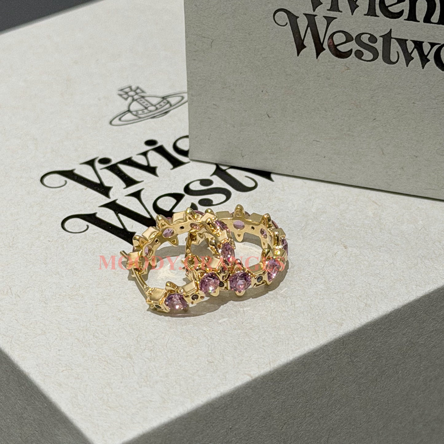 Vivienne Westwood Gold Purple Warwick Earrings - MOODY ORANGES