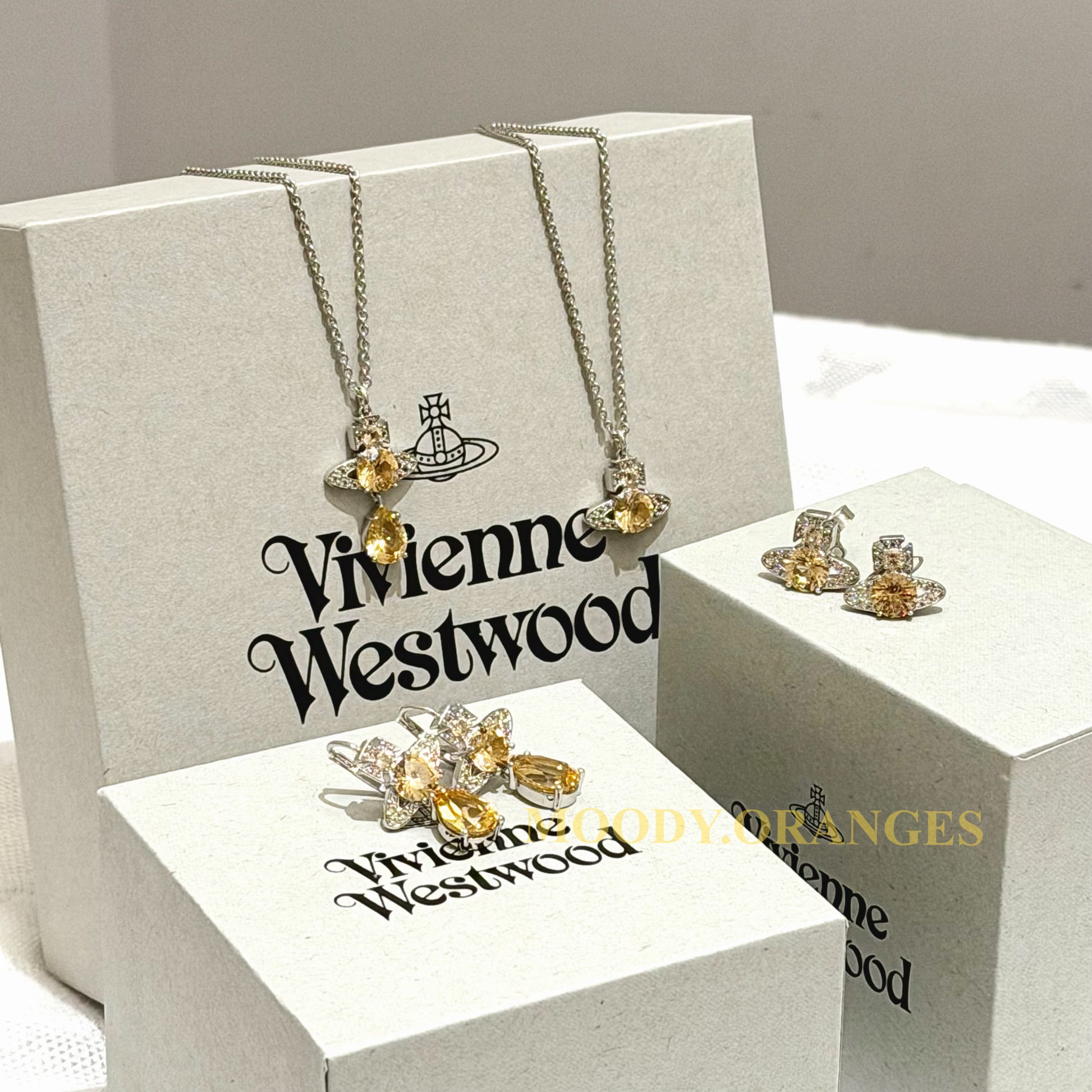 Vivienne Westwood Ismene Necklace Earrings Collection - MOODY ORANGES